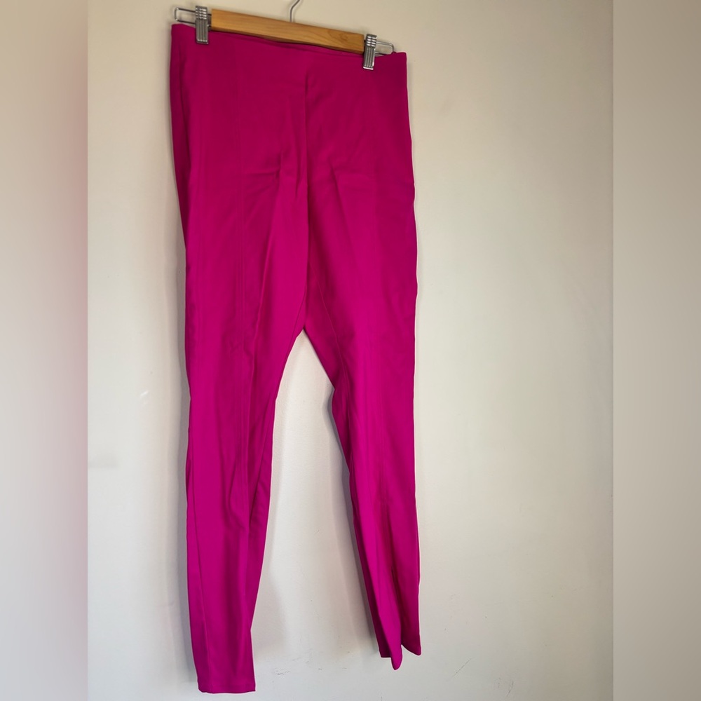 H&M High-Rise Slim Fit Women's Pants - Hot Pink - Picture 4 of 5